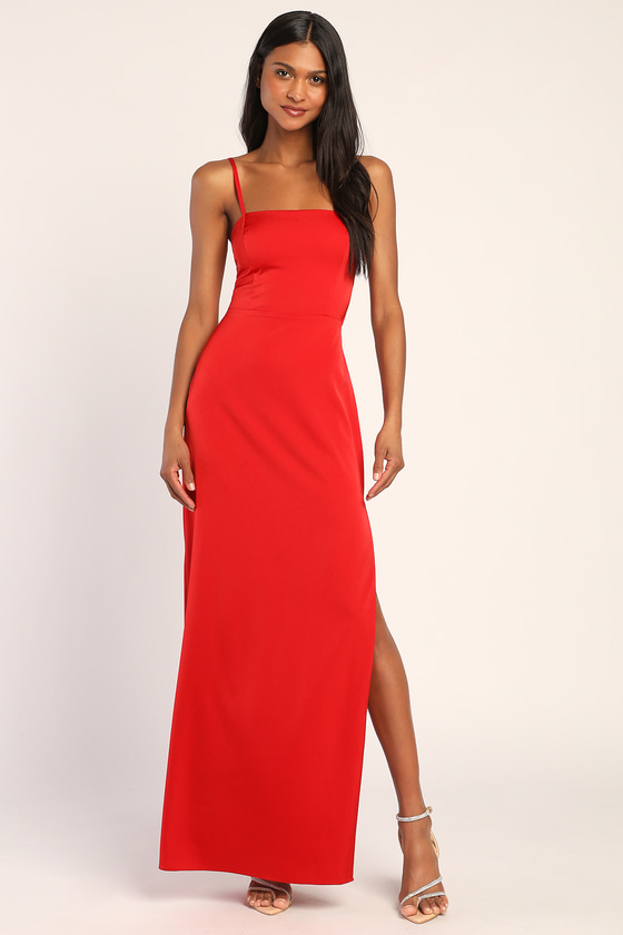 Red Maxi Dress - Red Formal Dress ...